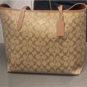 Coach Brown Signature Tote Bag